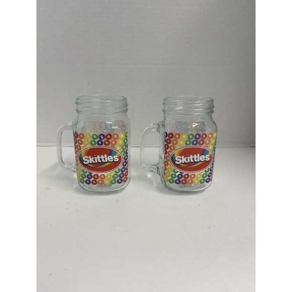 2024 Skittles Mason Jar Cup X 2 - Picture 3 of 7